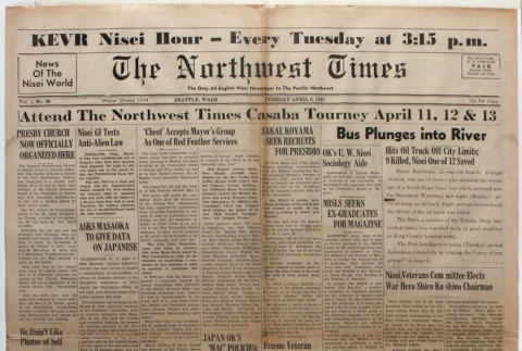 The Northwest Times Vol. 1 No. 26 (April 8, 1947) (ddr-densho-229-12)