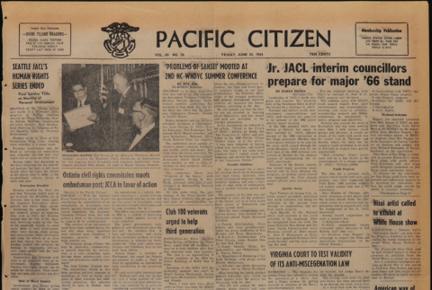 Pacific Citizen, Vol. 60, No. 26 (June 25, 1965) (ddr-pc-37-26)