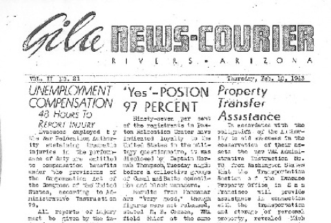 Gila News-Courier Vol. II No. 21 (February 18, 1943) (ddr-densho-141-56)