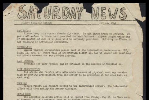 Saturday news (Fresno, California) (May 16, 1942) (ddr-csujad-55-46)