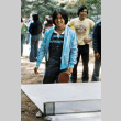 Jeff Sasegawa playing ping pong (ddr-densho-336-841)