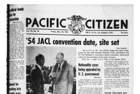 The Pacific Citizen, Vol. 35 No. 26 (December 26, 1952) (ddr-pc-24-52)