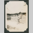 Man in front of barracks (ddr-densho-545-34)