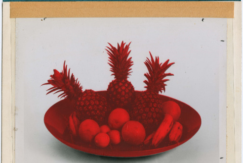 Bowl with fruit, with color overlay (ddr-densho-424-1026)