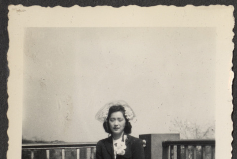 Woman with a corsage (ddr-densho-433-1023)