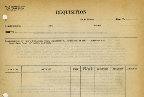 Requisition form (ddr-densho-155-45)