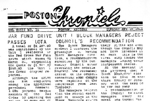 Poston Chronicle Vol. XVIII No. 16 (April 18, 1944) (ddr-densho-145-494)