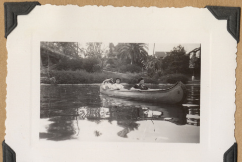 Two girls in a canoe (ddr-densho-542-231)