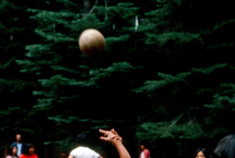 Jim Endo playing volleyball (ddr-densho-336-929)