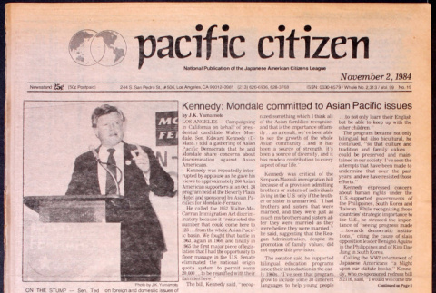 Pacific Citizen, Vol. 99, No. 15 [18] (November 2, 1984) (ddr-pc-56-43)