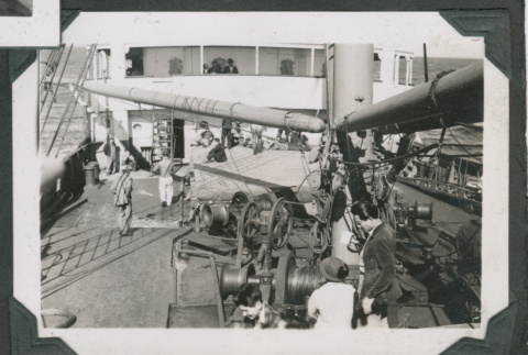 Men working on shipdeck (ddr-densho-540-110)