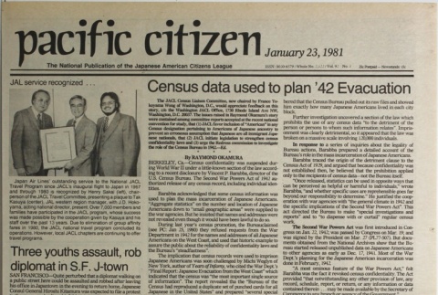 Pacific Citizen, Whole No. 2122, Vol. 92, No. 3 (January 23, 1981) (ddr-pc-53-3)