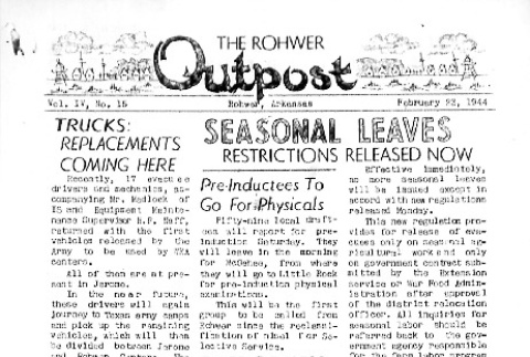 Rohwer Outpost Vol. IV No. 15 (February 23, 1944) (ddr-densho-143-142)