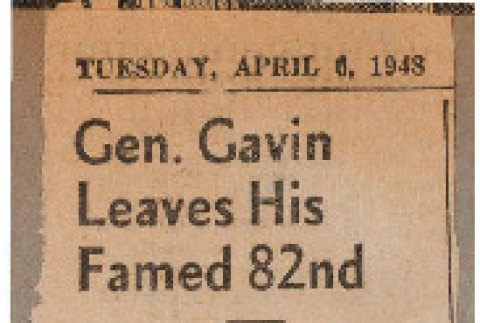 Gen. Gavin leaves his famed 82nd (ddr-csujad-49-210)