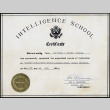 Intelligence School Certificate for Hideo J, Iwataki (ddr-ajah-2-746)