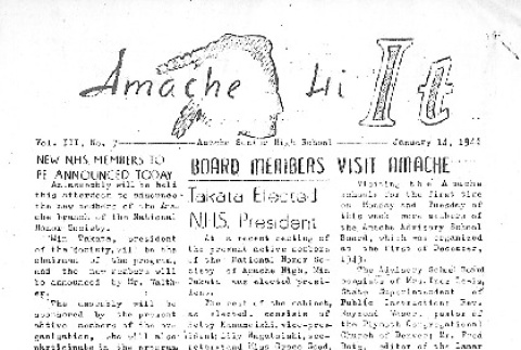 Amache Hi It Vol. III No. 7 (January 14, 1944) (ddr-densho-147-329)