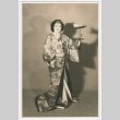Tamako Inouye posed in kabuki makeup and costume (ddr-densho-383-440)