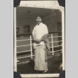 Shizuko Tokutaka on the deck of a ship (ddr-densho-432-117)