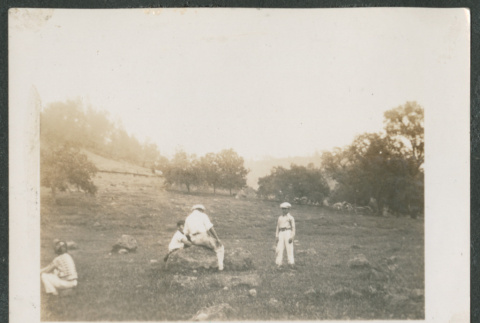 four men outside (ddr-densho-378-594)