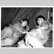 Nisei soldiers resting in a tent (ddr-densho-114-105)
