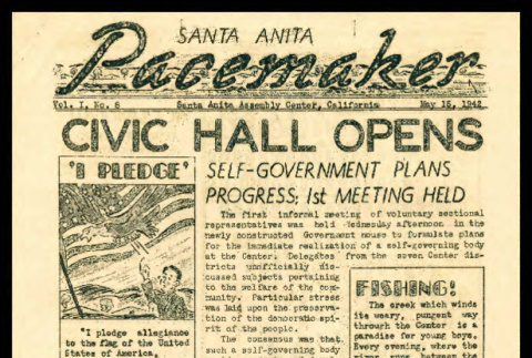 Santa Anita pacemaker, vol. 1, no. 8 (May 15, 1942) (ddr-csujad-55-1240)