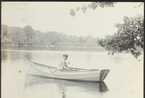 Man rowing boat (ddr-densho-355-727)