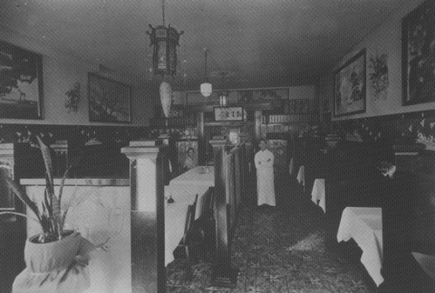 Interior of Nicco Chop Suey Restaurant, Anaheim, California, 1939 (ddr-csujad-29-182)