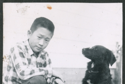 Boy with dog (ddr-densho-523-287)