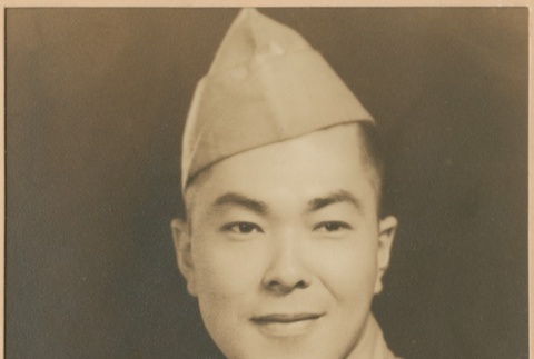 Portrait of man in US Army uniform (ddr-densho-332-43)