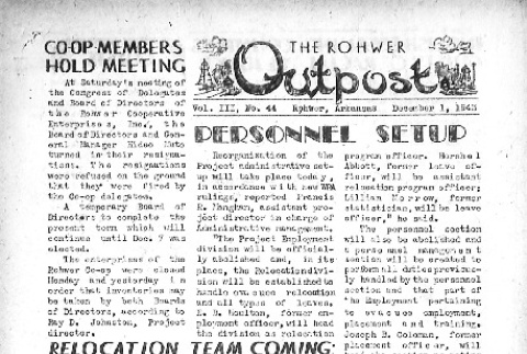 Rohwer Outpost Vol. III No. 44 (December 1, 1943) (ddr-densho-143-121)