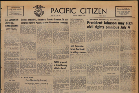 Pacific Citizen, Vol. 58, Vol. 25 (June 19, 1964) (ddr-pc-36-25)