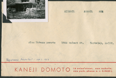 Front of an envelope (ddr-densho-443-142)