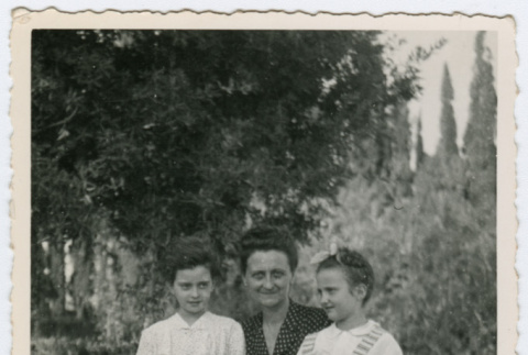 Portrait of woman and two girls in Italy (ddr-densho-368-68)