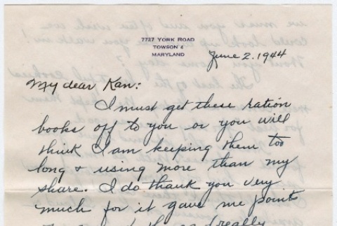 Letter to Kan Domoto from Kathrine Simon without postmark (ddr-densho-329-362)