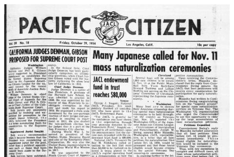 The Pacific Citizen, Vol. 39 No. 18 (October 29, 1954) (ddr-pc-26-44)