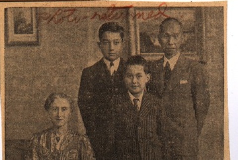 Photograph and article regarding Colbert Kurokawa and family (ddr-njpa-4-351)