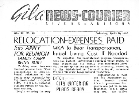 Gila News-Courier Vol. II No. 40 (April 3, 1943) (ddr-densho-141-76)