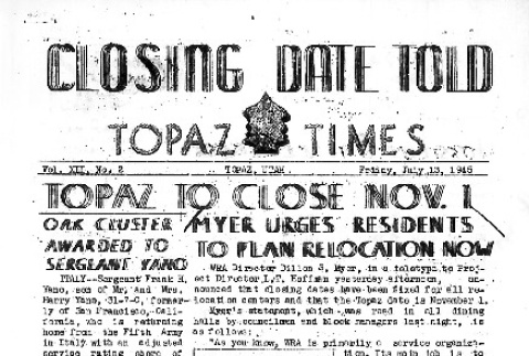 Topaz Times Vol. XII No. 2 (July 13, 1945) (ddr-densho-142-416)