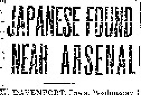Japanese Found Near Arsenal (September 9, 1936) (ddr-densho-56-466)