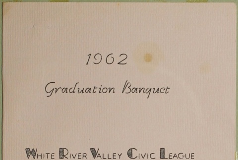 Program for the White River Valley JACL Chapter's Graduation Banquet (ddr-densho-277-185)