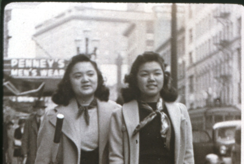 Two women on sidewalk (ddr-densho-1007-640)
