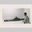 Mr. Hoyt Martin with a ship model (ddr-densho-37-1370)