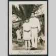 two kids next to palm (ddr-densho-378-456)