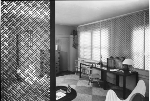 Living room with screen in foreground (ddr-densho-426-911)