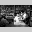 Frank S. Emi with Loni Ding and crew member (ddr-densho-1007-1161)