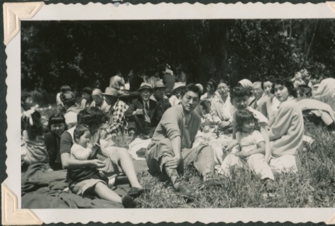 Group at a Buddhist Church picnic (ddr-densho-321-1007)