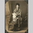 Japanese mother and child wearing kimono (ddr-densho-259-483)
