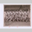 Copy of photo of Rainier Baseball team, with caption (ddr-densho-430-344)