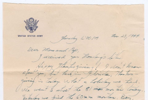 Letter from Tadashi Ishida to Mr. & Mrs. Y Ishida (ddr-densho-535-77)