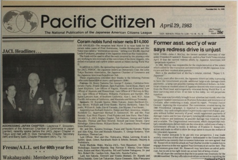Pacific Citizen, Whole No. 2,236, Vol. 96, No. 16 (April 29, 1983) (ddr-pc-55-16)
